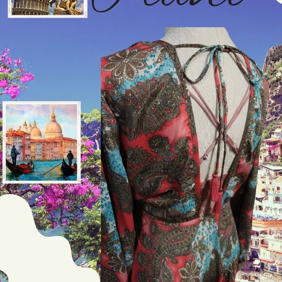 Bohemian Paisley Long Dress - Picture 4 of 6